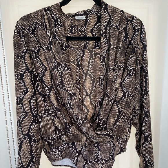 Animal print/leopard print bodysuit really cute to go to work or go out in. - Picture 1 of 6